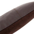 Housse de Coussin ÉBÈNE Cuir Chocolat 30×50 cm