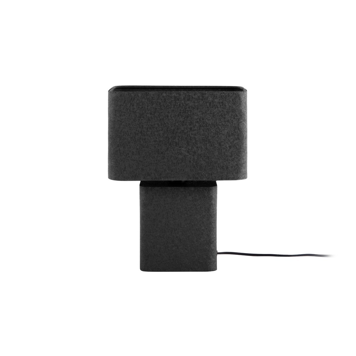 Lampe à Poser BOAZ RECTO Petit Modèle Fer Texturé Noir 24×14×33 cm