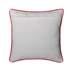 Housse de Coussin Noël Cloches Brodées Pommes de Pin Sapin Coton 45×45 cm