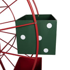 Décoration Noël Grande Roue Métal Rouge 137×50×160 cm