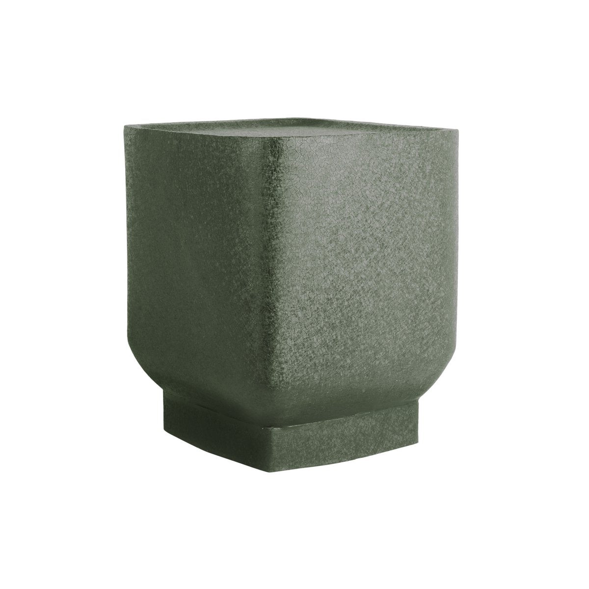Table d'Appoint BOAZ CUADRO Fer Texturé Vert 37×37×40 cm
