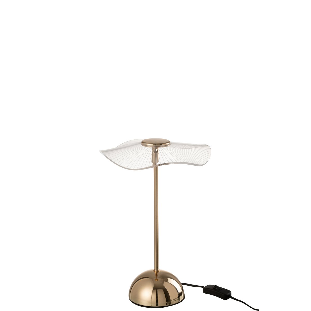 Lampe de Table LED Motif Fleur Dorée Petit Modèle Ø23,5 cm