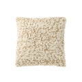 Coussin LATTE Bouclé Coton Camel Crème 45×45 cm