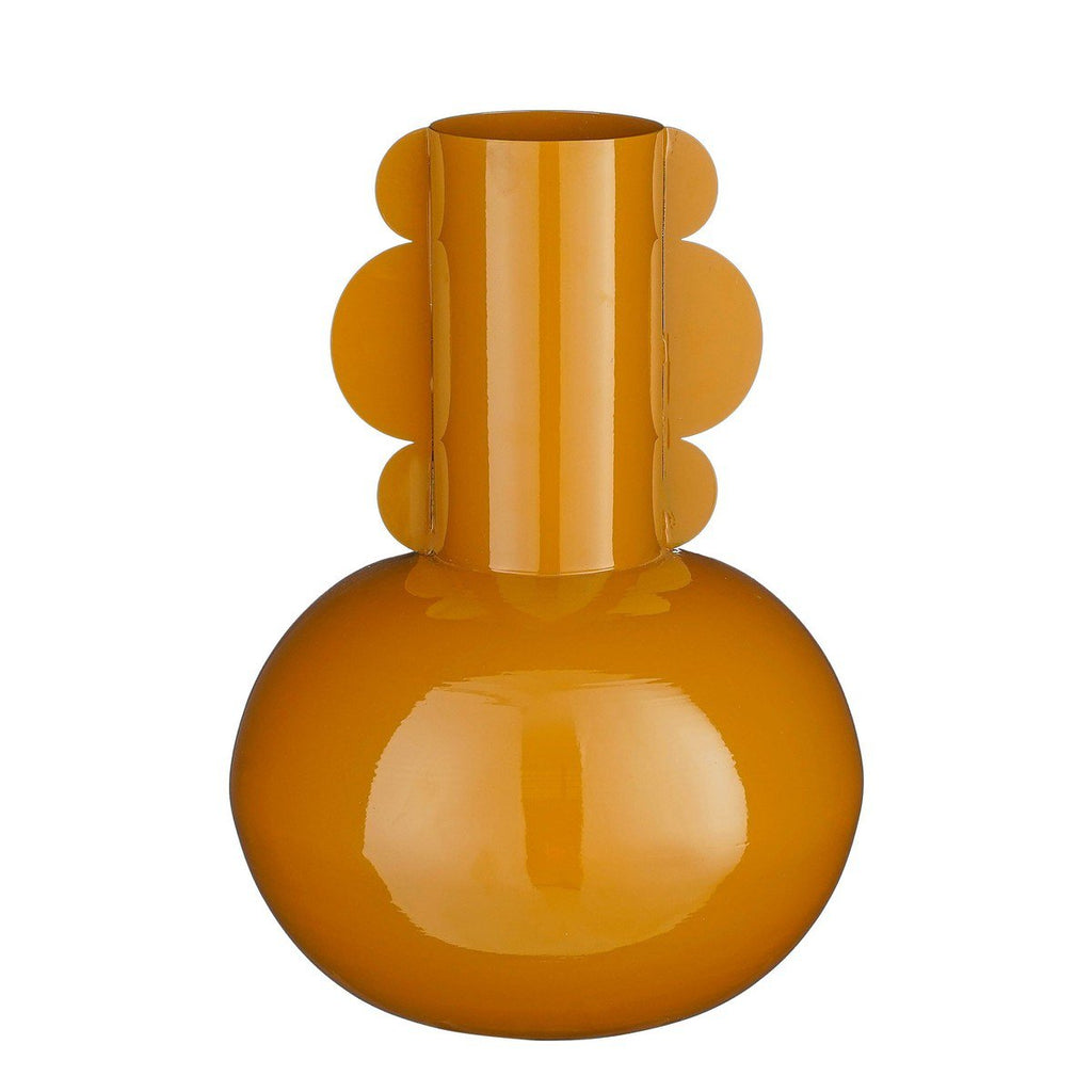 Vase BOYD Sculptural en Fer Marron Ocre – H36 cm
