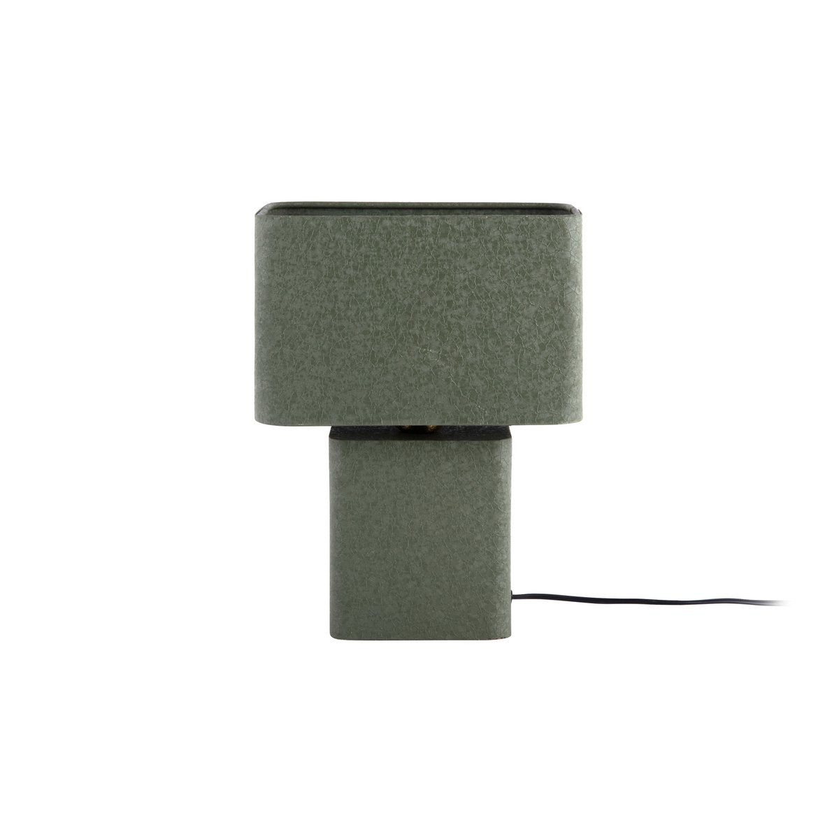 Lampe à Poser BOAZ RECTO Petit Modèle Fer Texturé Vert 24×14×33 cm
