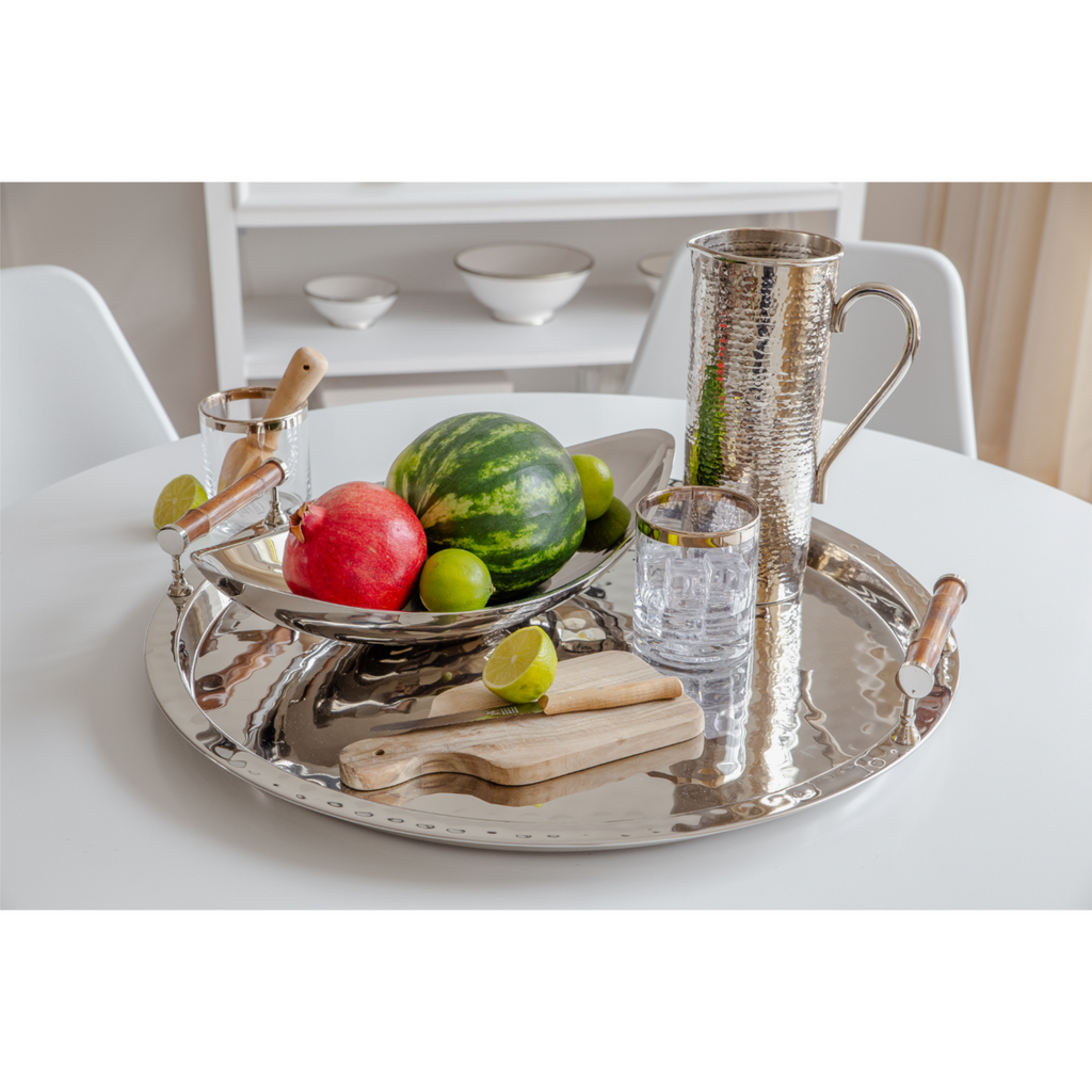 Grand Bol Décoratif Halifax – Acier Inoxydable Poli (55cm)