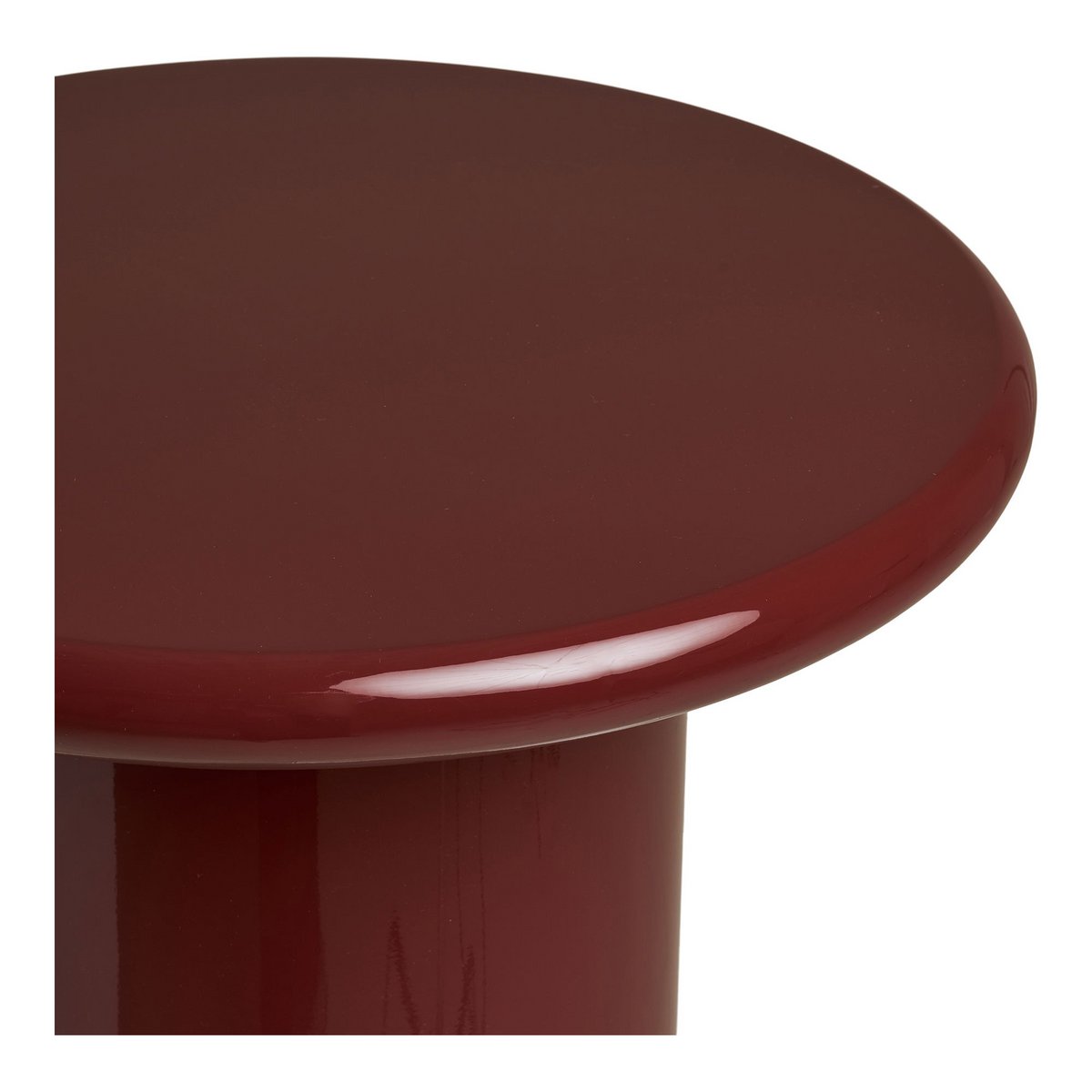Table d'Appoint OTAGO Laquée Bordeaux Ø45×50 cm