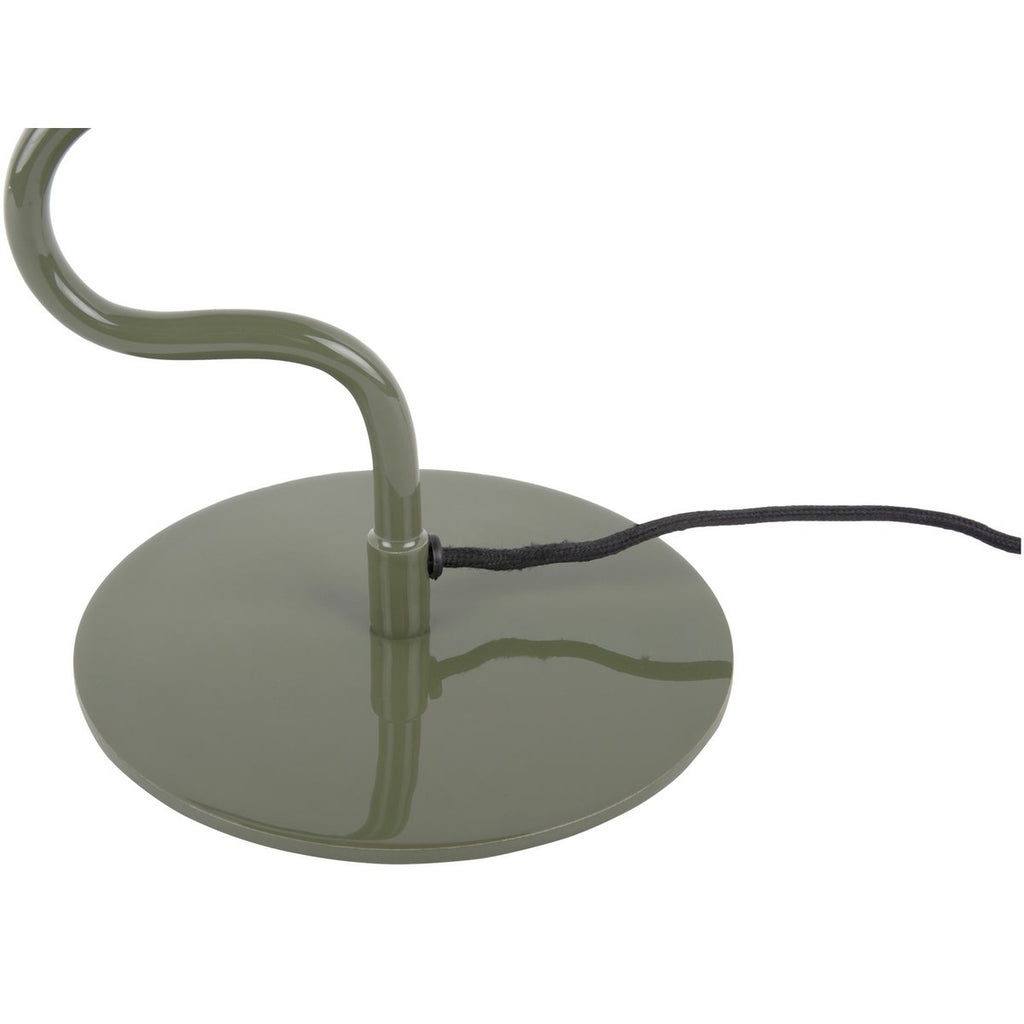 Lampe à Poser LOLA Pied Torsadé Fer Émaillé Vert Jungle Ø31×54 cm