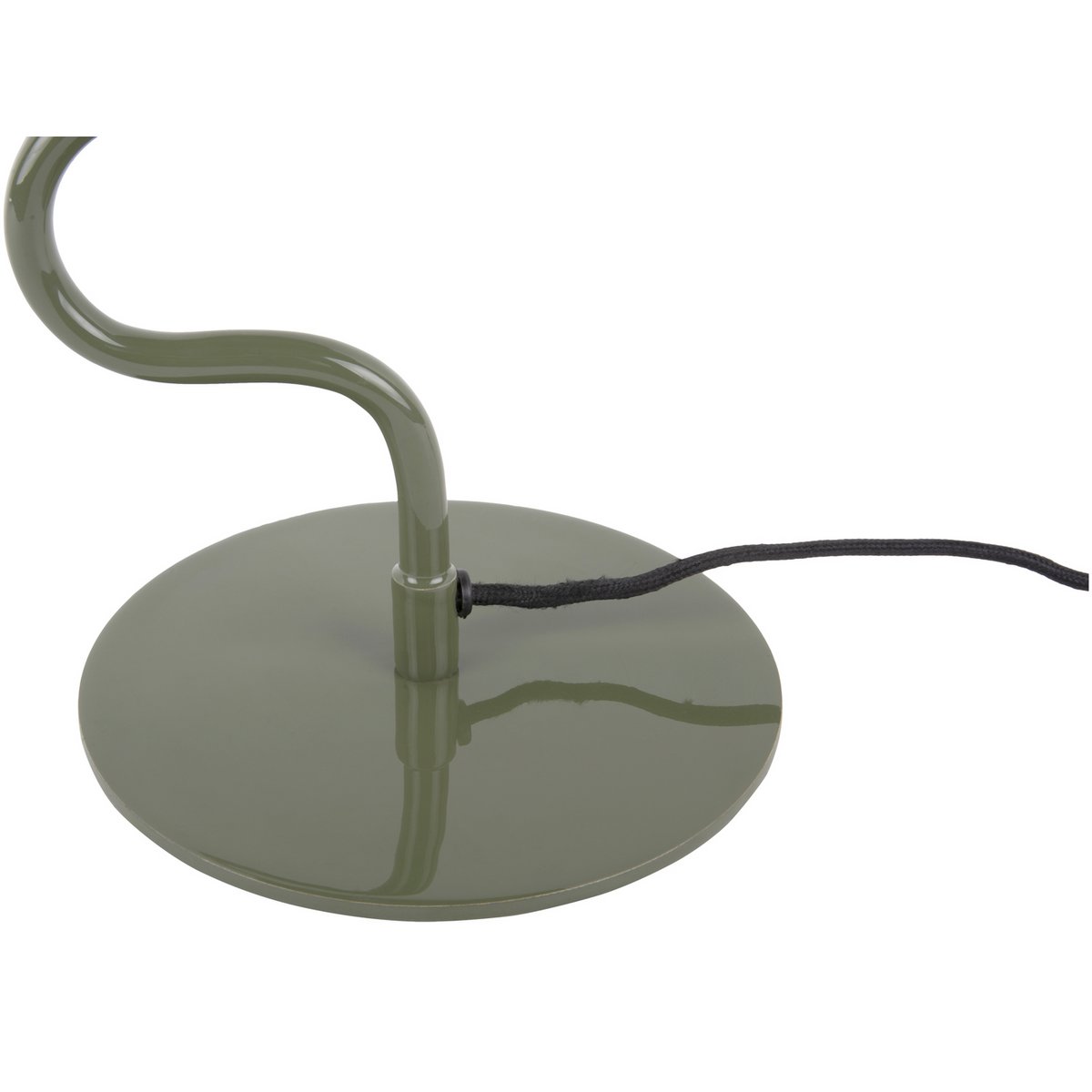 Lampe à Poser LOLA Pied Torsadé Fer Émaillé Vert Jungle Ø31×54 cm