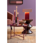 Lampe de Table Rectangulaire Fer Rouge Brillant Grato Recto