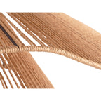Détail du tressage en fibre de jute naturel de la lampe suspension.