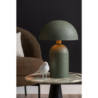 Lampe de Table Champignon Fer Texturé Vert Boaz Grande Ø31 cm