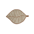 Tapis Forme Feuille Bicolore Beige & Marron – Leaf