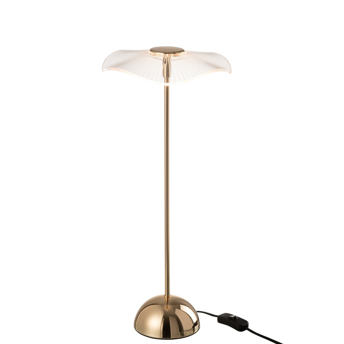 Lampe de Table LED Motif Fleur Dorée Grand Modèle Ø23,5 cm