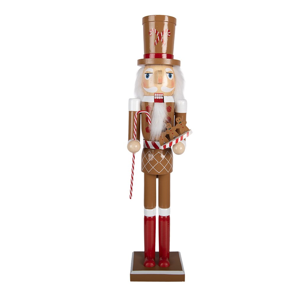 Sculpture Casse-Noisette Noël Bois Marron 60 cm