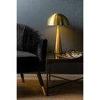 Lampe à Poser SUBLIME Fer Doré Brossé Courbe Ø30×51 cm