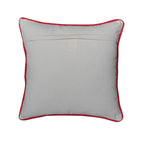 Housse de Coussin Noël Étoiles Brodées Guirlande Pompons Coton Lin 45×45 cm