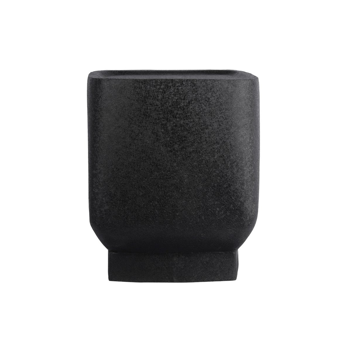 Table d'Appoint BOAZ CUADRO Fer Texturé Noir 37×37×40 cm