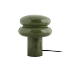 Lampe à Poser HALO Double Anneau Verre Vert Ø20×24 cm