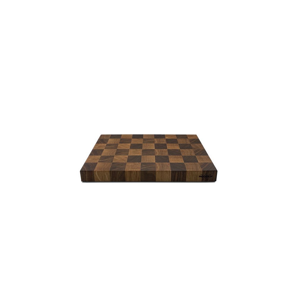 Planche à Découper Bois de Bout Motifs Labyrinthe & Échecs
