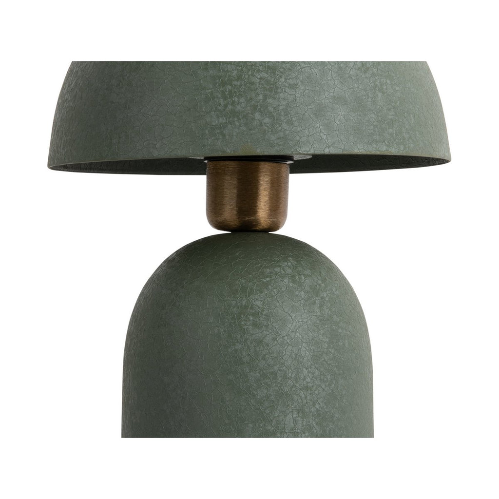 Lampe à Poser BOAZ Champignon Fer Texturé Vert Ø21×30 cm