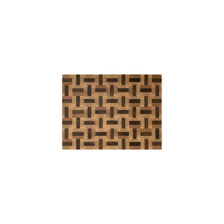 Planche à Découper Bois de Bout Motifs Labyrinthe & Échecs