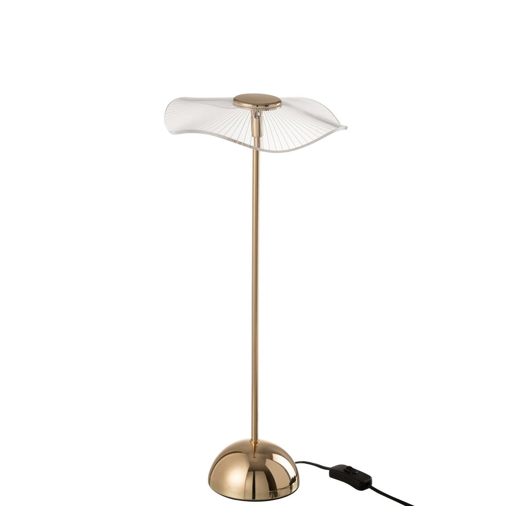 Lampe de Table LED Motif Fleur Dorée Grand Modèle Ø23,5 cm