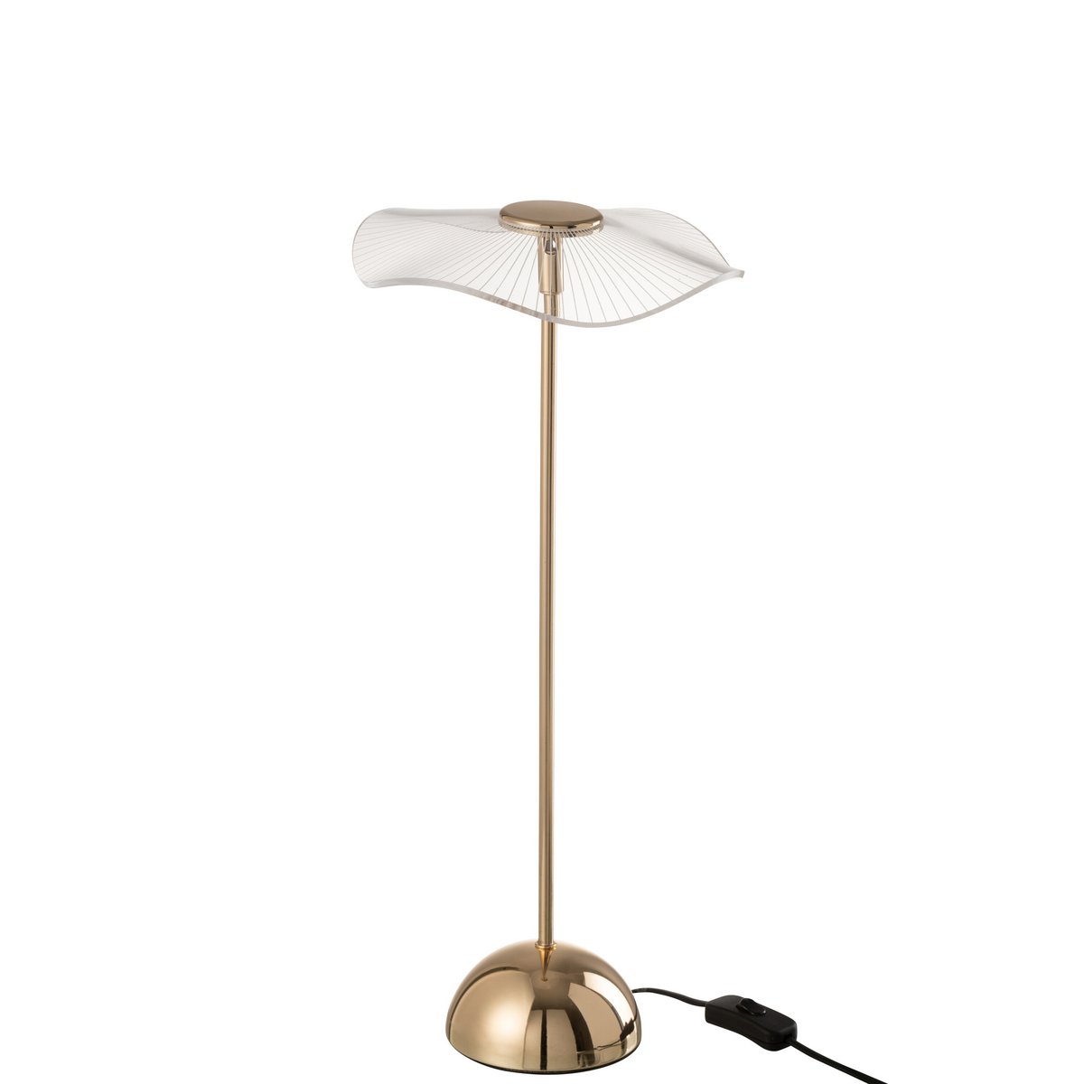 Lampe de Table LED Motif Fleur Dorée Grand Modèle Ø23,5 cm