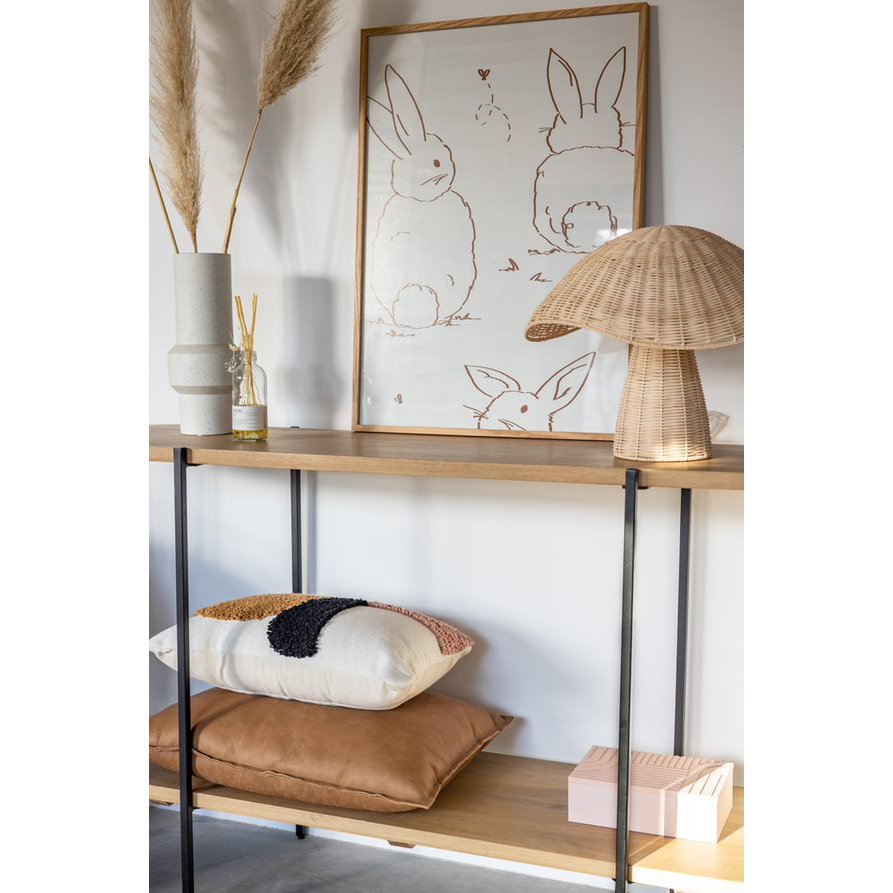 Lampe de Table Champignon en Rotin Naturel – Boletus