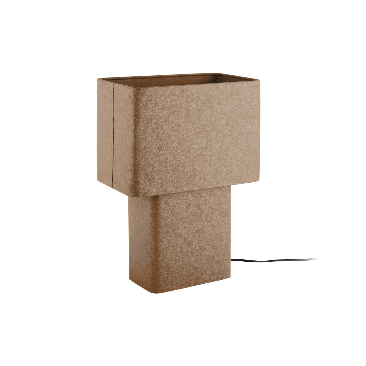 Lampe à Poser BOAZ RECTO Fer Texturé Marron 31×18×42 cm