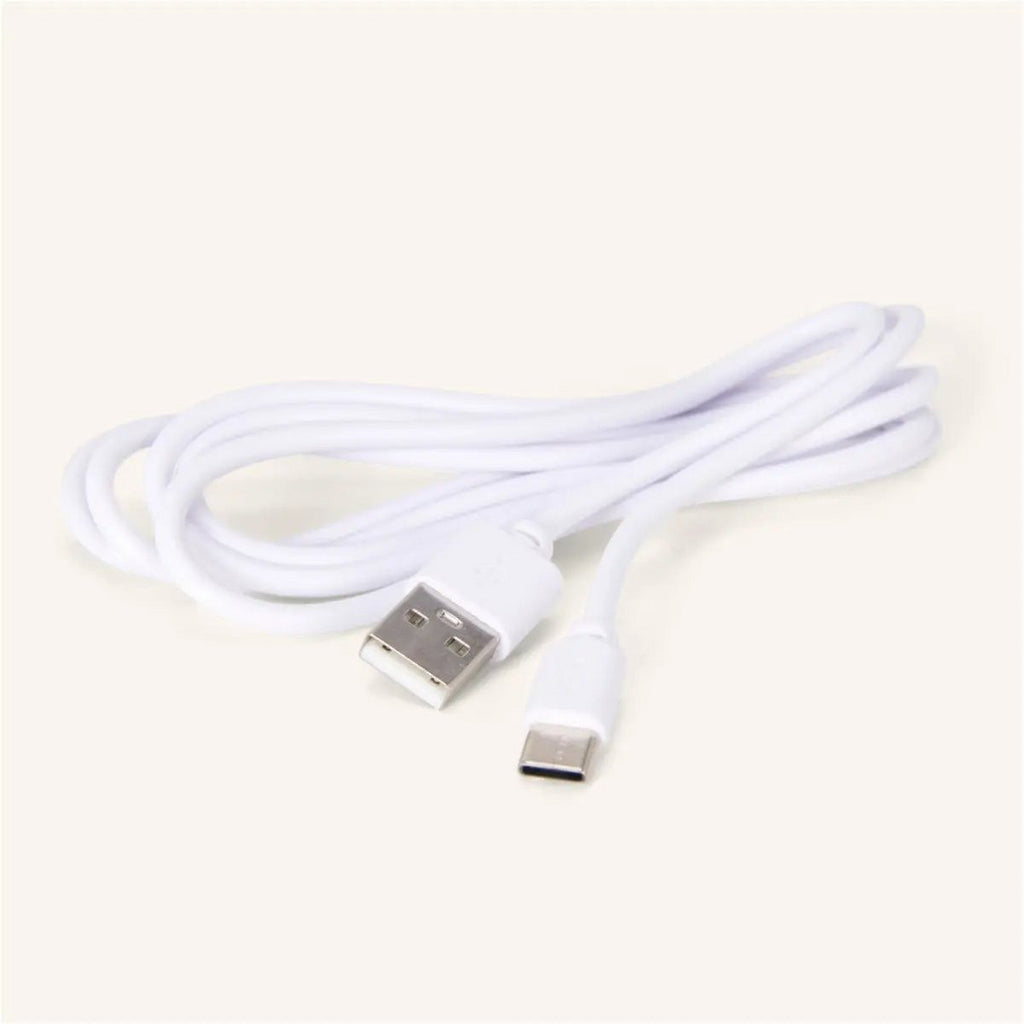 Câble de chargement USB-C blanc fourni pour la lampe rechargeable Onoda.