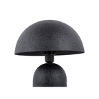 Lampe de Table Champignon Fer Texturé Noir BOAZ Grande Ø31 cm
