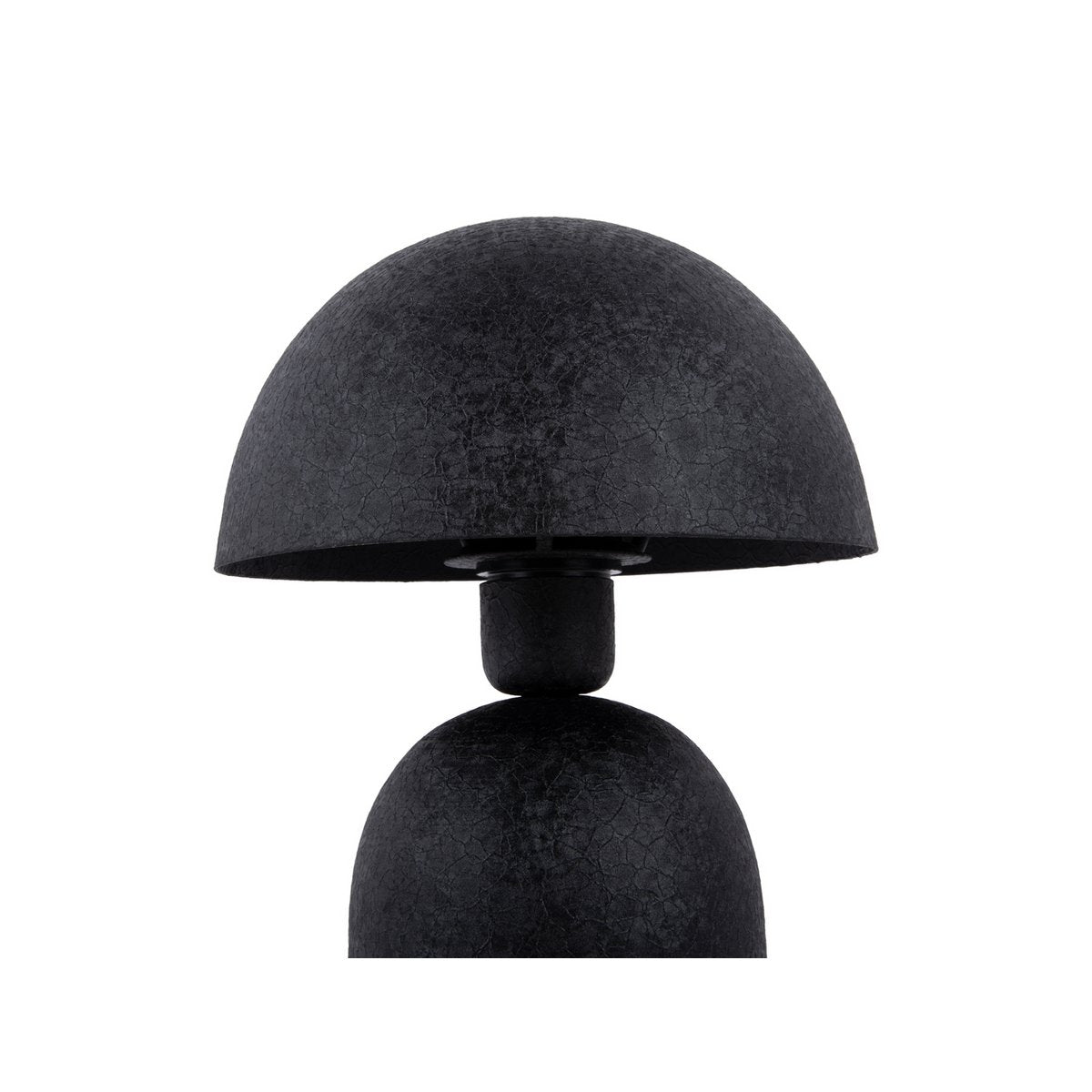 Lampe de Table Champignon Fer Texturé Noir BOAZ Petit Modèle Ø21 cm