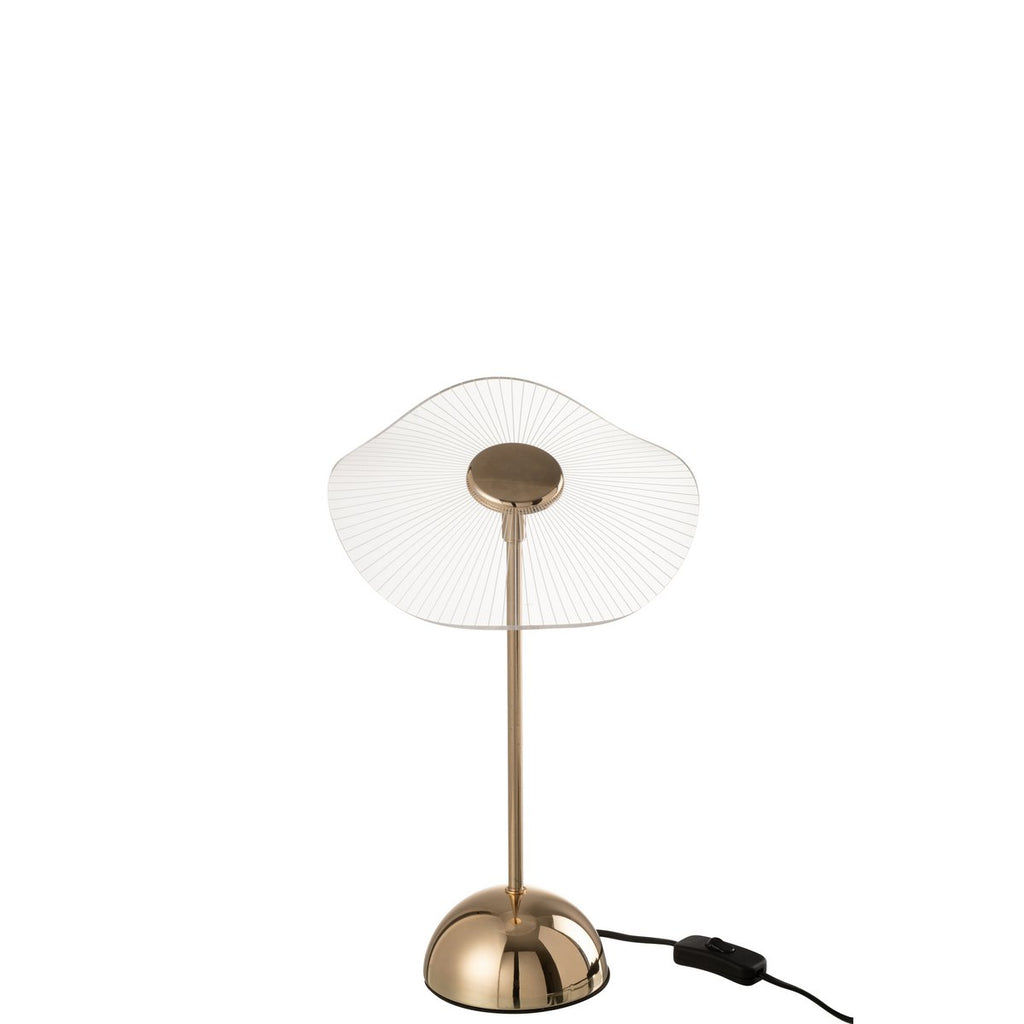 Lampe de Table LED Motif Fleur Dorée Petit Modèle Ø23,5 cm