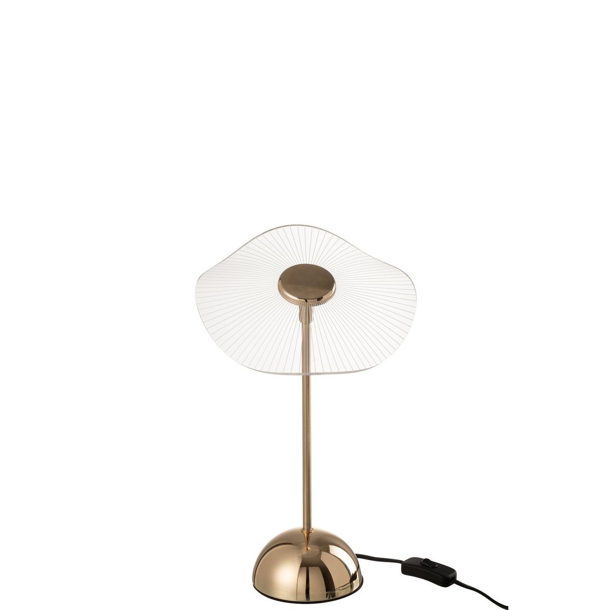 Lampe de Table LED Motif Fleur Dorée Petit Modèle Ø23,5 cm