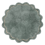 Tapis Rond Coton Tufté Main Aqua Ø120 cm – Sweet April – Nattiot