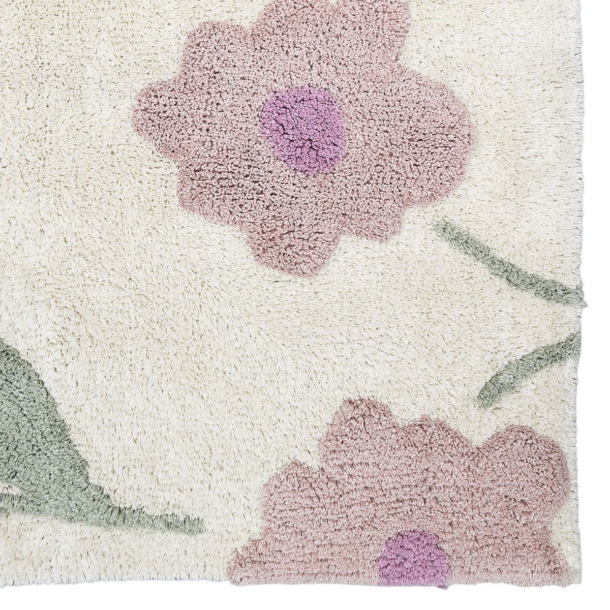 Tapis Enfant Sunny Flowers Rose – 100×150 cm – Nattiot