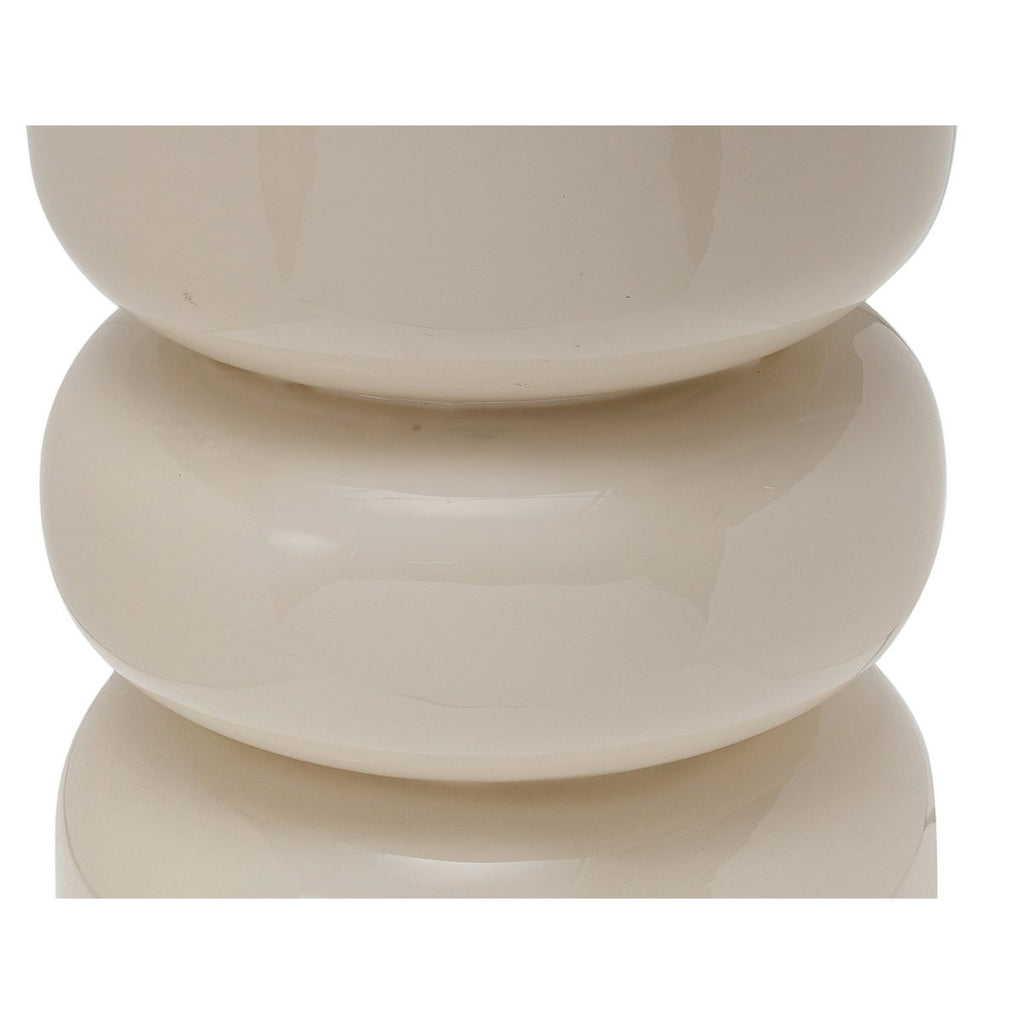 Tabouret REY Fer Émaillé Blanc Natural Glow Ø36×48 cm