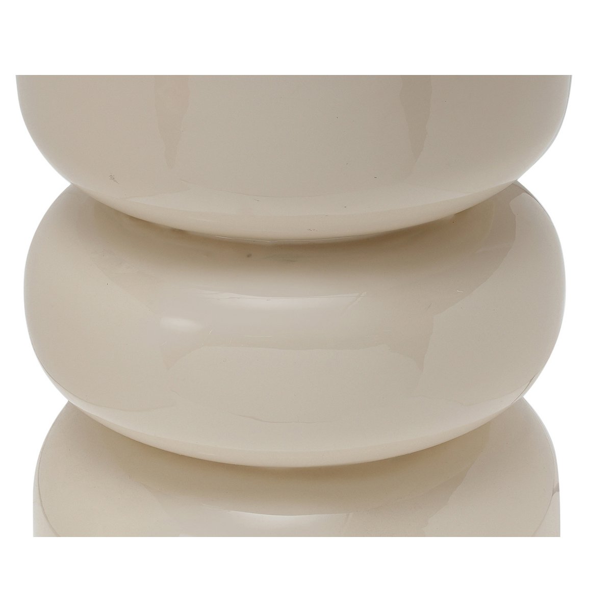 Tabouret REY Fer Émaillé Blanc Natural Glow Ø36×48 cm