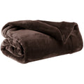 Plaid TENDER Ébène Marron Chocolat au Toucher Velouté – 150 × 200 cm