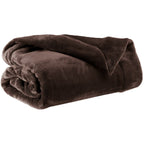 Plaid TENDER Ébène Marron Chocolat au Toucher Velouté – 150 × 200 cm
