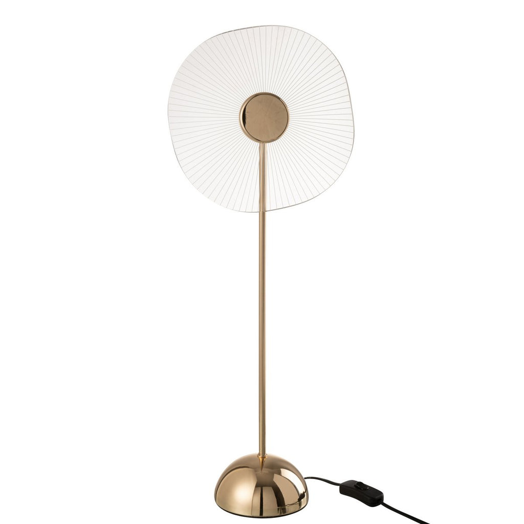 Lampe de Table LED Motif Fleur Dorée Grand Modèle Ø23,5 cm