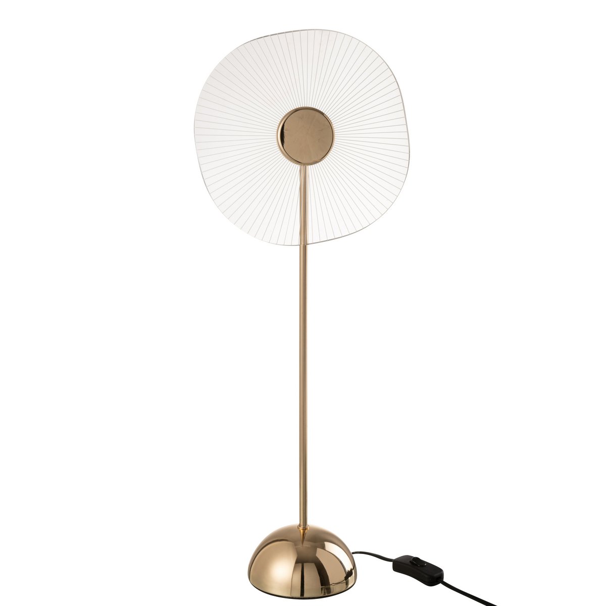 Lampe de Table LED Motif Fleur Dorée Grand Modèle Ø23,5 cm