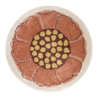 Tapis Rond à Poils Longs Motif Fleur Ø120 cm – Bohemian Flora