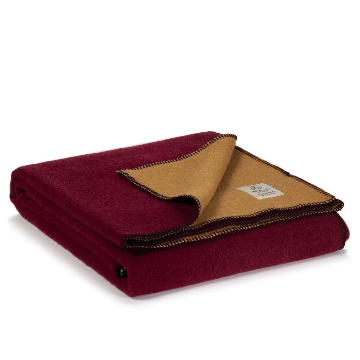 Couverture WINE & HONEY en Laine Mérinos – 140 × 200 ou 200 × 220 cm
