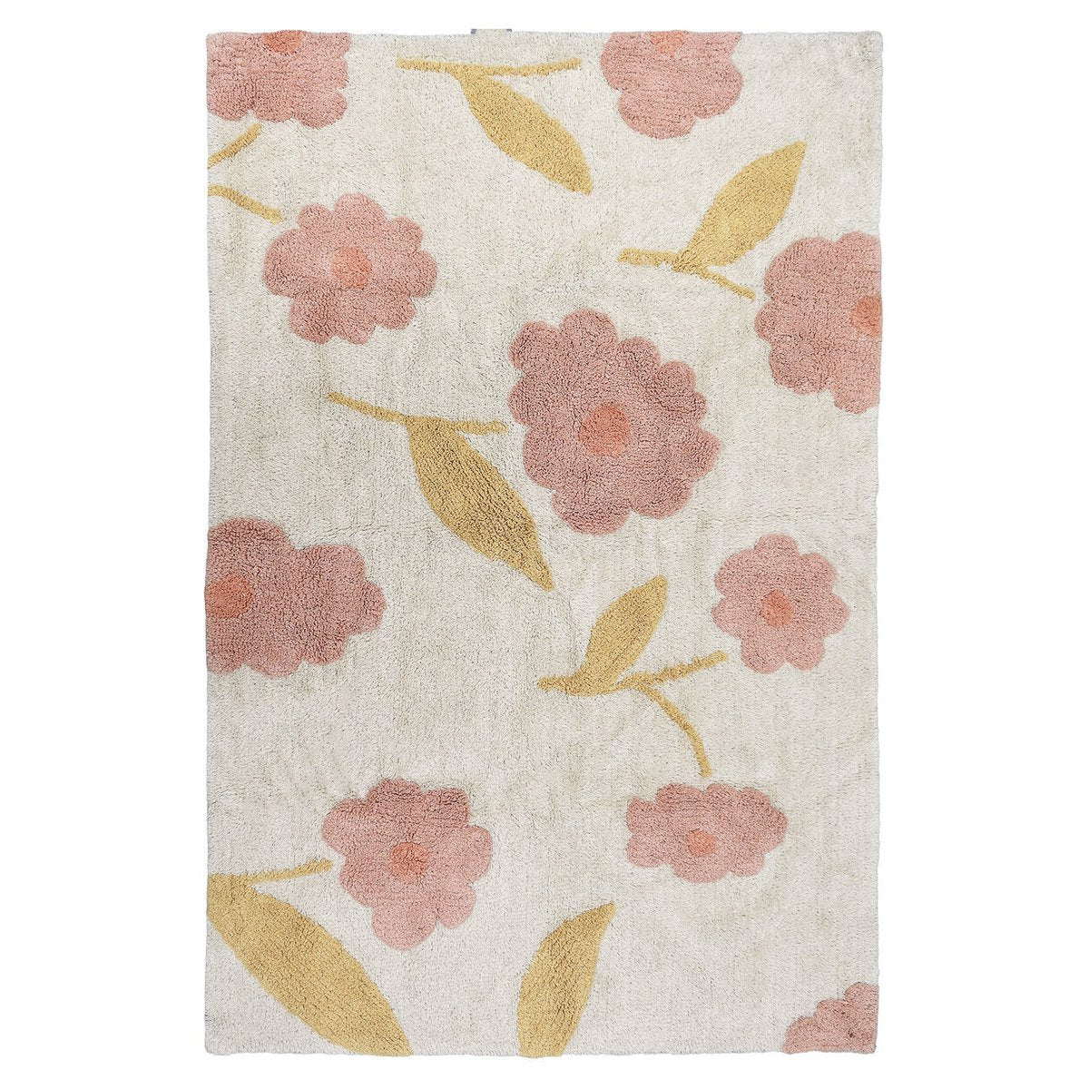 Tapis Enfant Sunny Flowers Peach – 100×150 cm – Nattiot