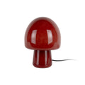 Lampe de Table Champignon Verre Rouge Brillant Profitez Ø20 cm