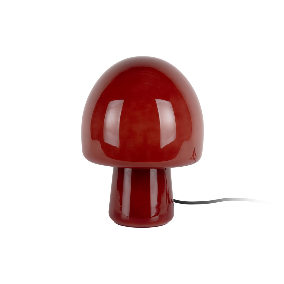 Lampe de Table Champignon Verre Rouge Brillant Profitez Ø20 cm
