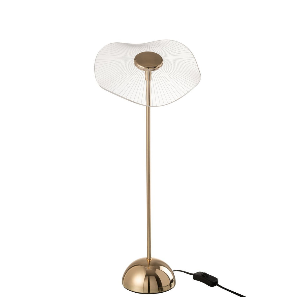 Lampe de Table LED Motif Fleur Dorée Grand Modèle Ø23,5 cm