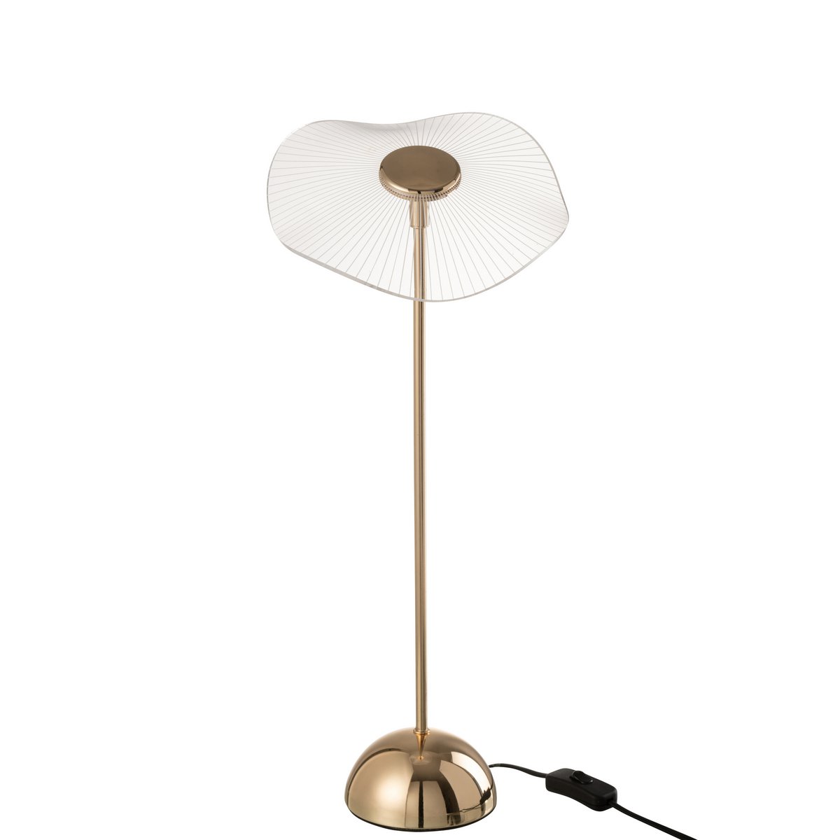 Lampe de Table LED Motif Fleur Dorée Grand Modèle Ø23,5 cm